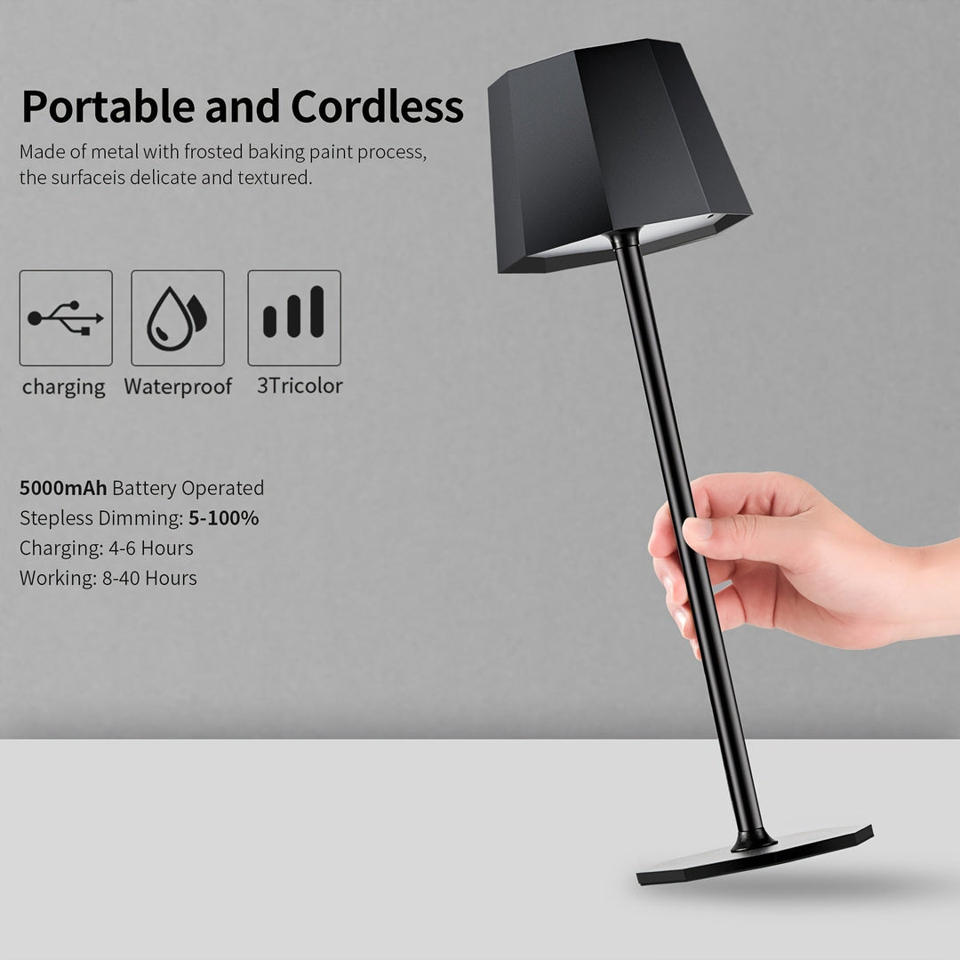 DuoGlow | Batteridrevet 2-delt sett Trådløs bordlampe Skanto