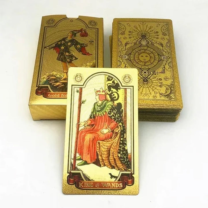 Skanto | Utforsk den mystiske verden av tarot Gullfarget tarot