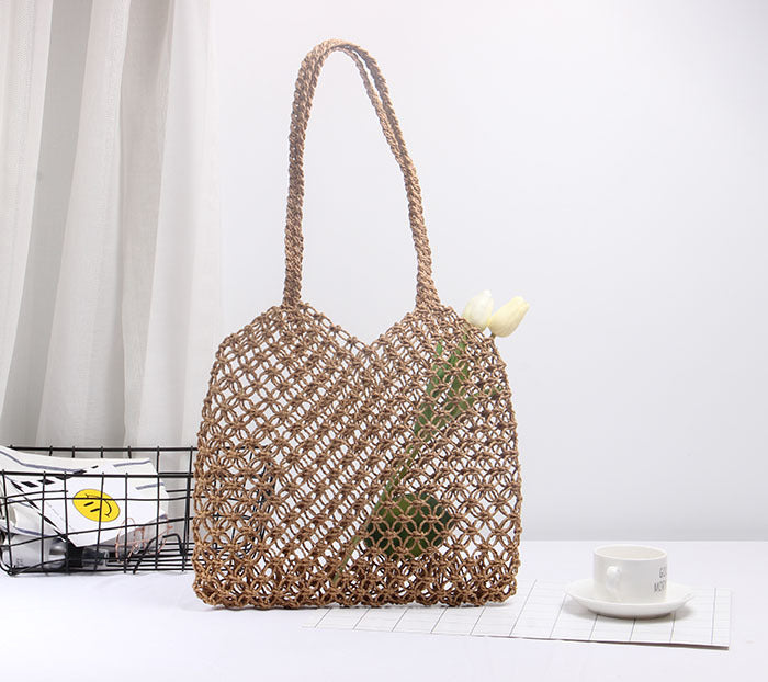 Structured Rattan Handle Bag Skanto