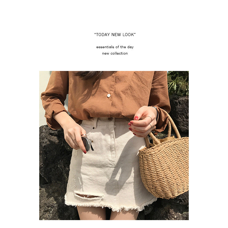Handmade Rattan Bag with Refined Details Skanto