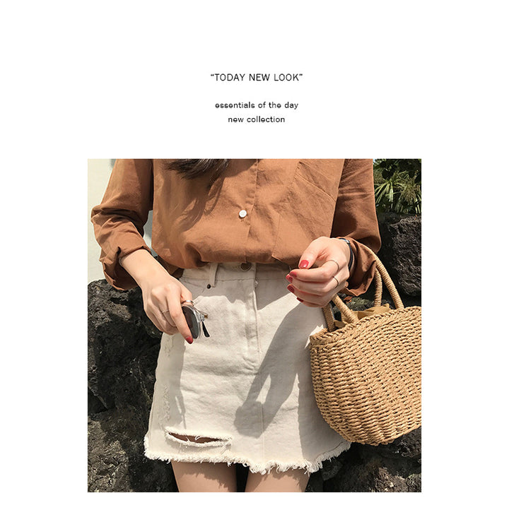 Handmade Rattan Bag with Refined Details Skanto