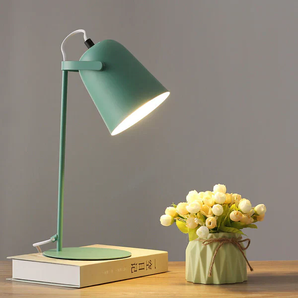 Skanto | Nordic Macaron Farge Kreativ Jernbøtte Design Lys Bordlampe