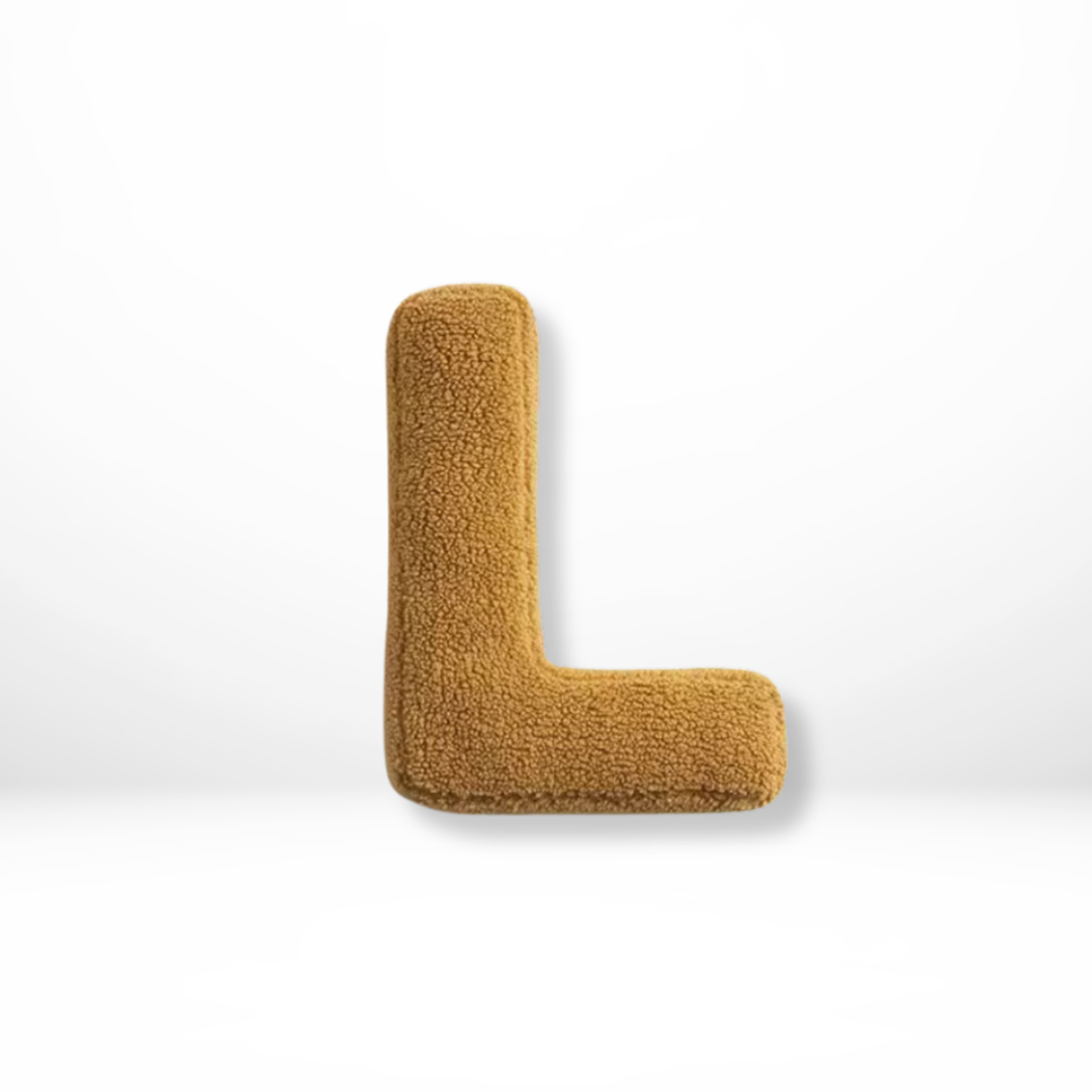 Norvo | Alfabetpute Velura – Myk fløyelsdekorativ pute i hver bokstav av alfabetet