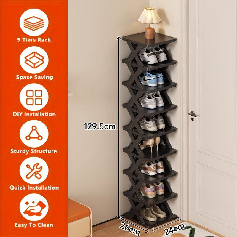Narrow Shoe Rack Tower | Skanto