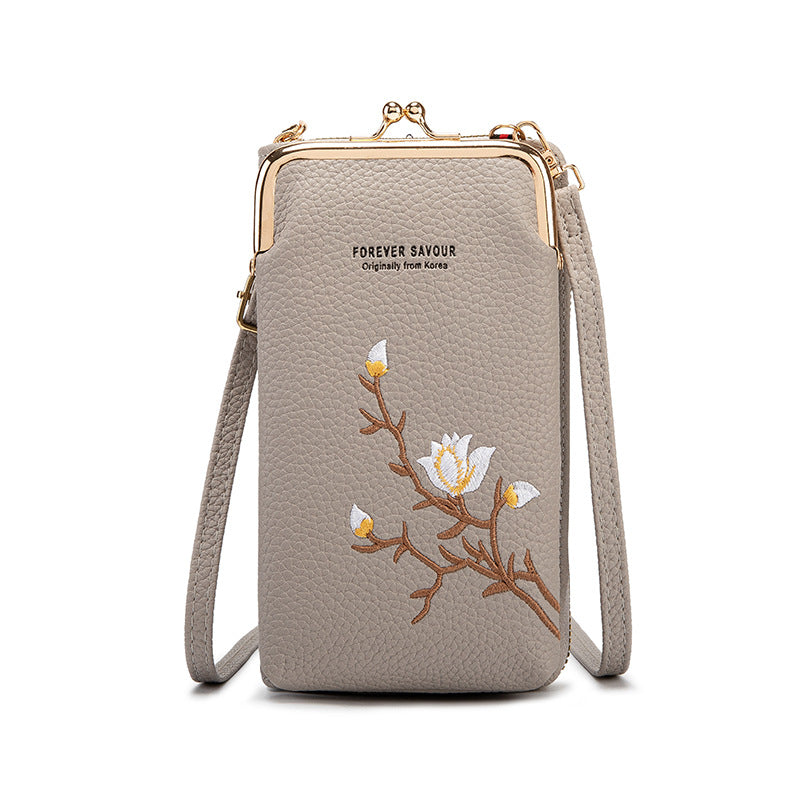 Skanto | Brodert kvinne crossbody lommebok