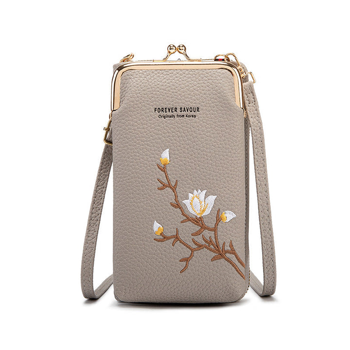 Skanto | Brodert kvinne crossbody lommebok