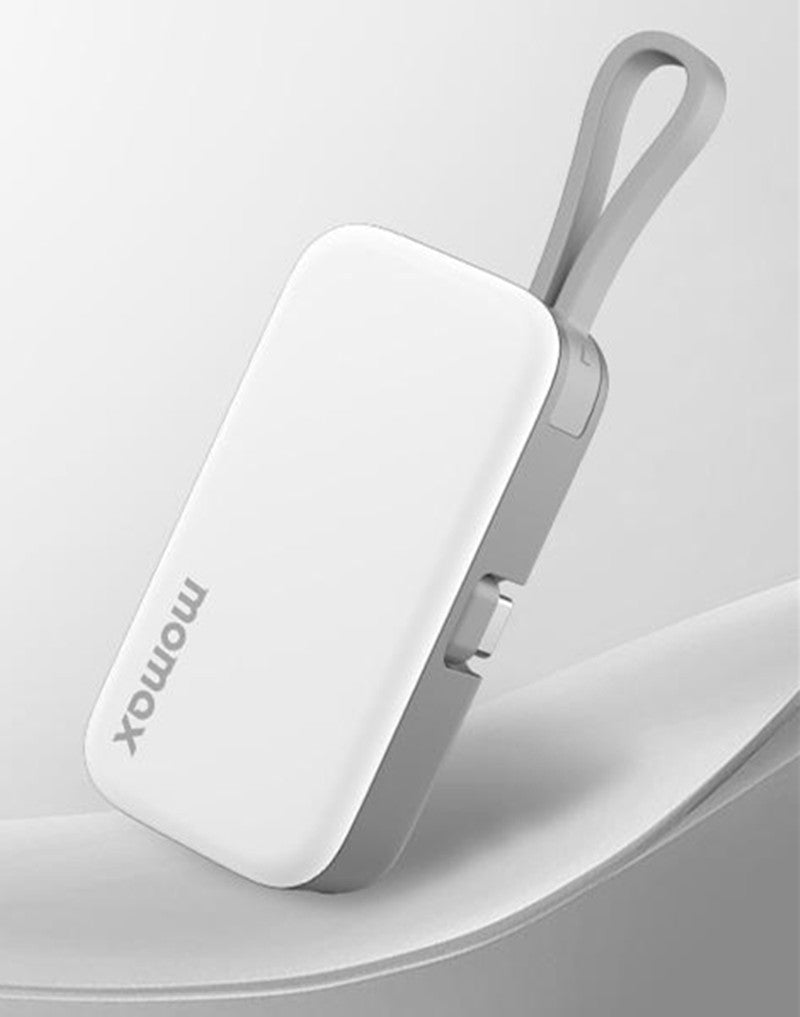 Skanto | 5000mAh Mini Kapsel Bærbar Strømbank Med Innebygd Hurtiglader Kabel