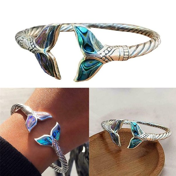Skanto | Abalone Shell Havfrue Hale SS Bangle Armbånd