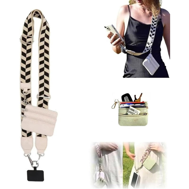 Skanto | Stilig Crossbody Telefon Lanyard med Avtakbar Mini Lommebok