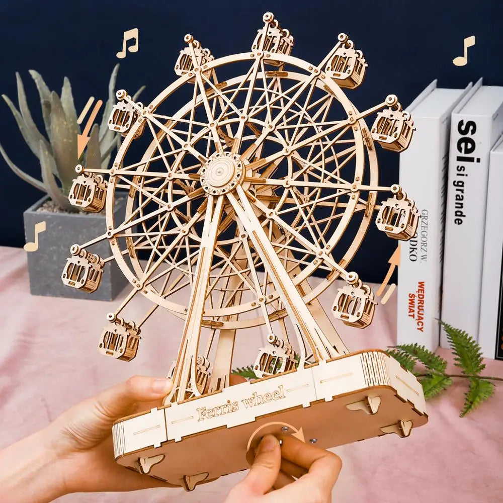 WoodCraft 3D Sett - Kreativ Pariserhjulet Bygg Skanto