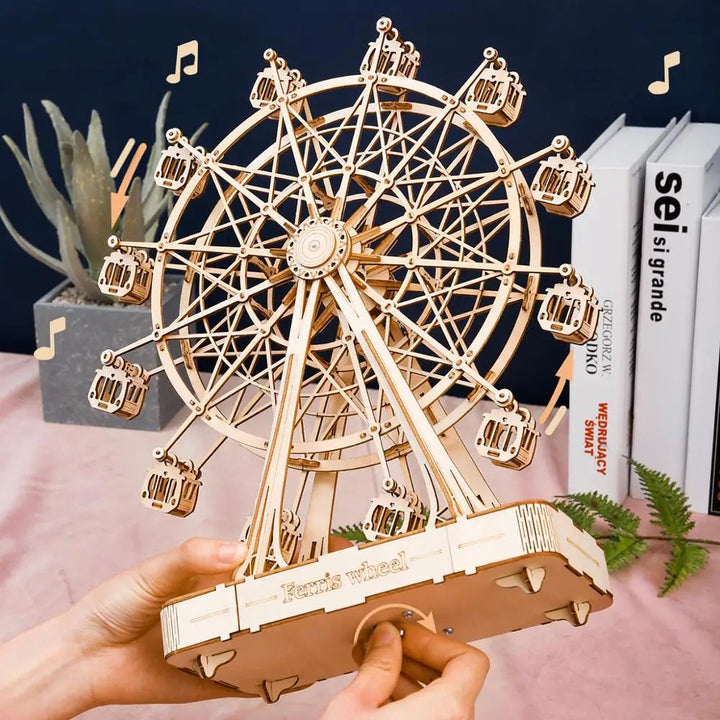 WoodCraft 3D Sett - Kreativ Pariserhjulet Bygg Skanto