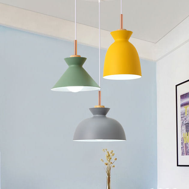 Skanto | AuroraLite Nordic Pendant Lamp | Metal Design | 1-Light | Modern Color Options