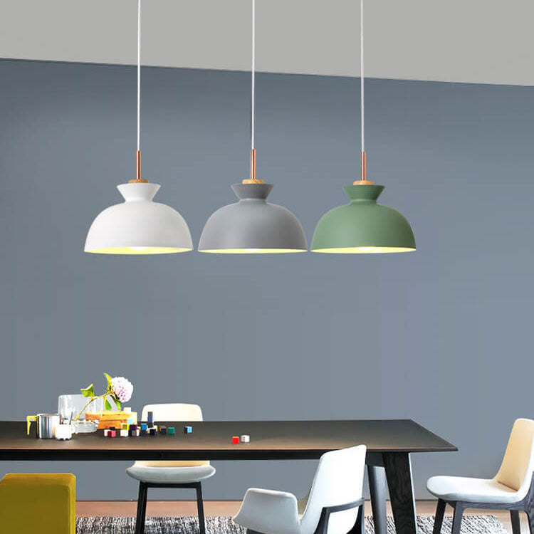 Skanto | AuroraLite Nordic Pendant Lamp | Metal Design | 1-Light | Modern Color Options