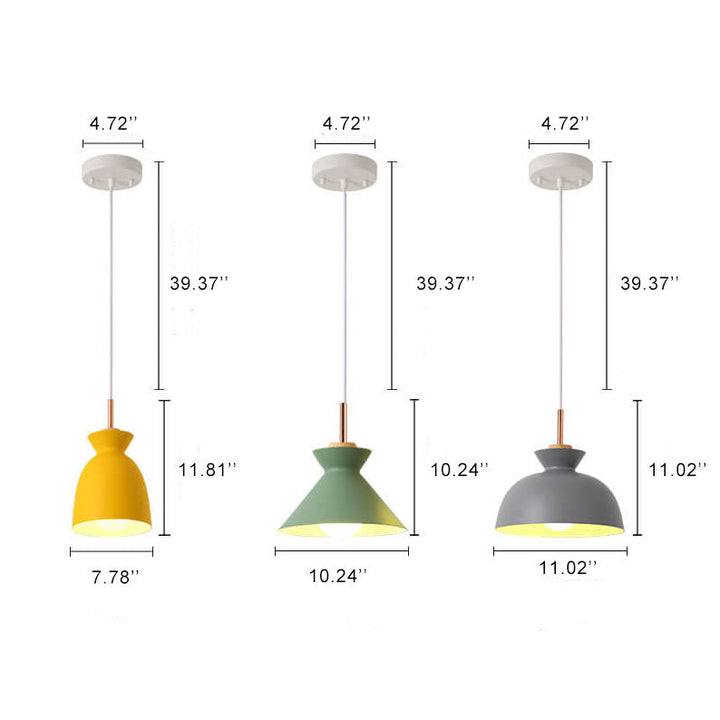 Skanto | AuroraLite Nordic Pendant Lamp | Metal Design | 1-Light | Modern Color Options