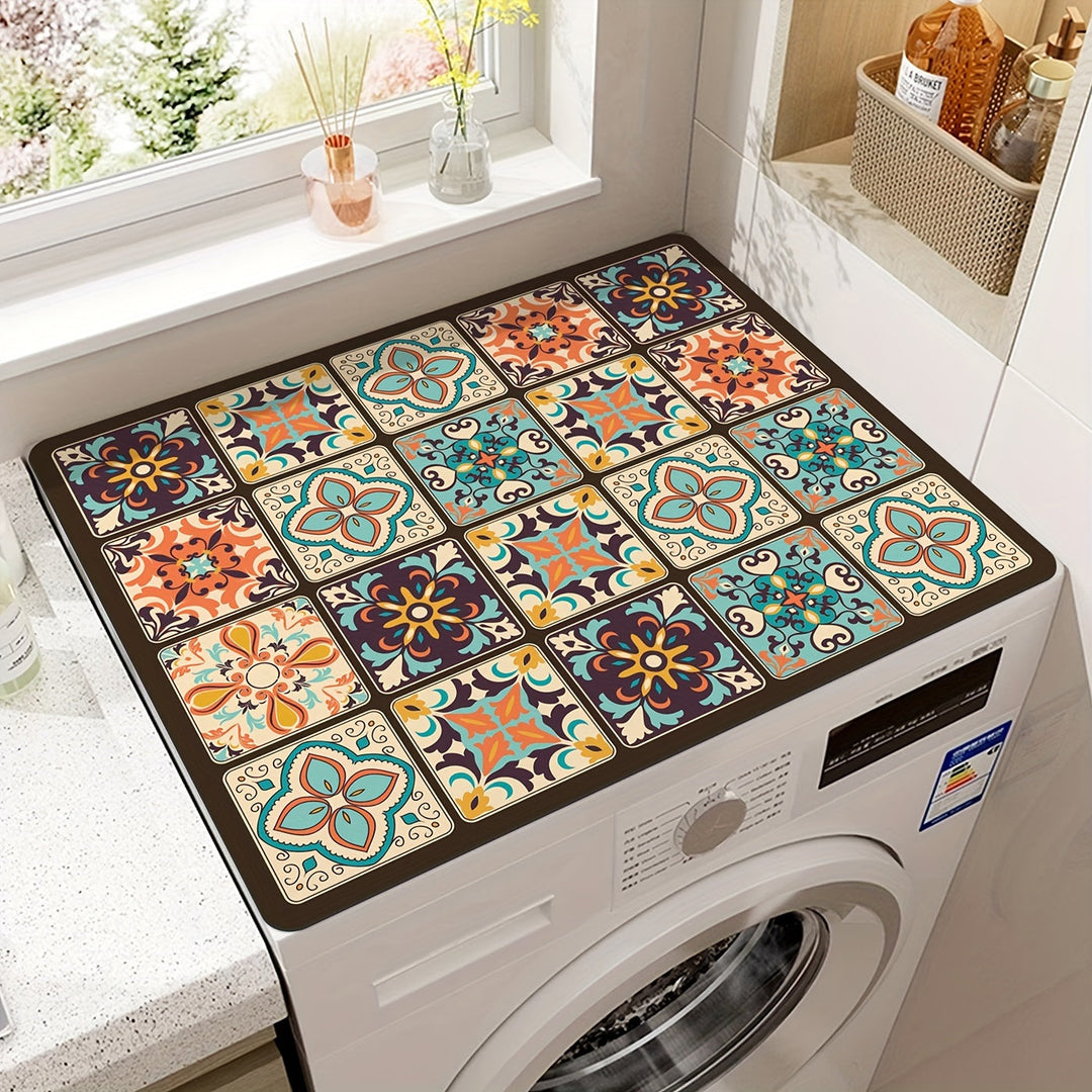 Vaskemaskin Deksel Matte Retro Mosaikk | Skanto