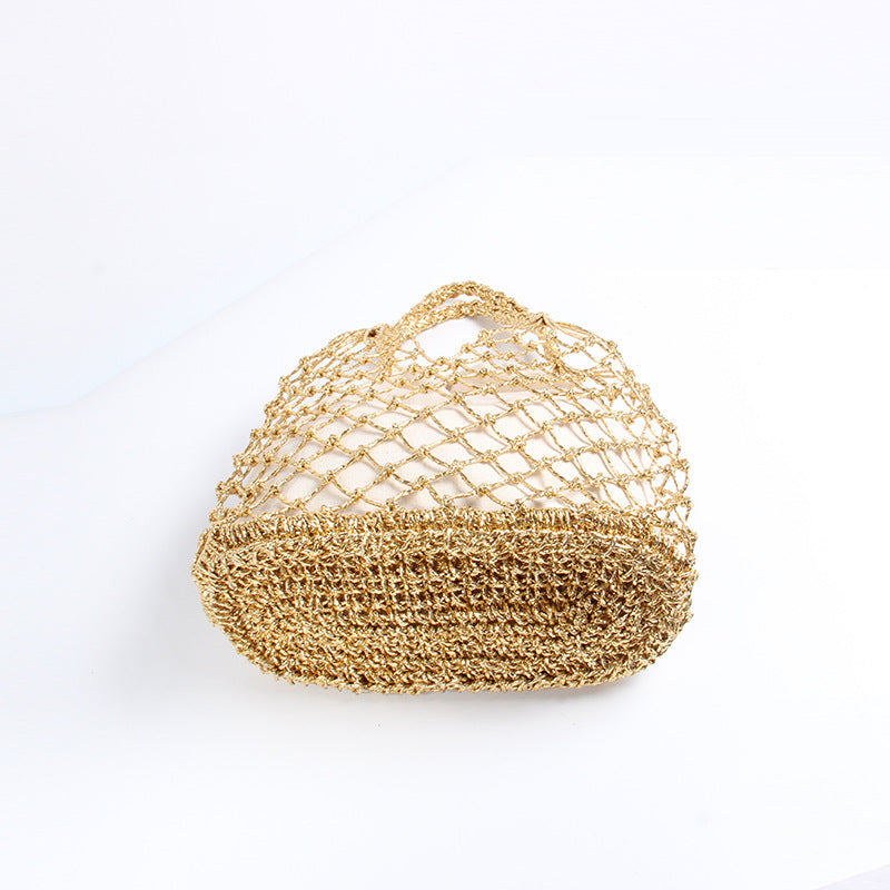 Hand-knotted net bag with luxurious lining Skanto