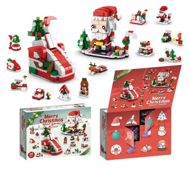 Skanto | Kreativ adventskalender med 12 byggeklosser for moro med juletre