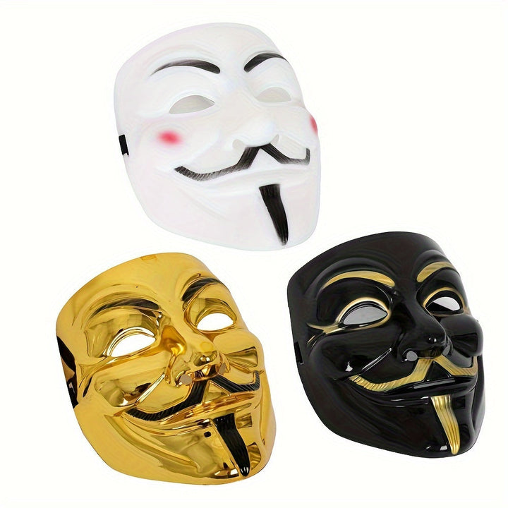 Skanto | Herres Full Face Plast Halloween Maske | Anonymous Cosplay