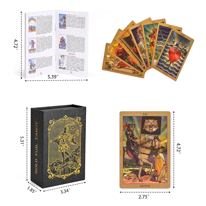 Skanto | Utforsk den mystiske verden av tarot Gullfarget tarot