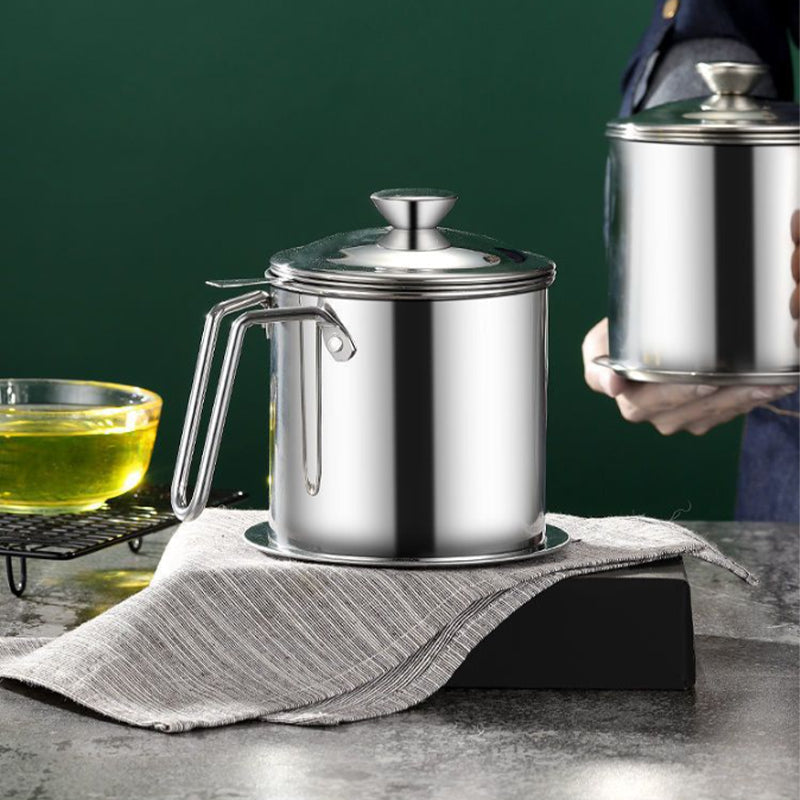 Rustfritt Stål Olje Filter Kanne | Skanto