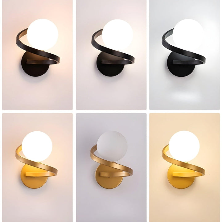 Spiral LED vegglampe med moderne design Skanto