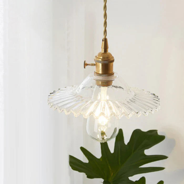 OpulentGlow Pendel – Elegant Glass Henge Lamp Skanto