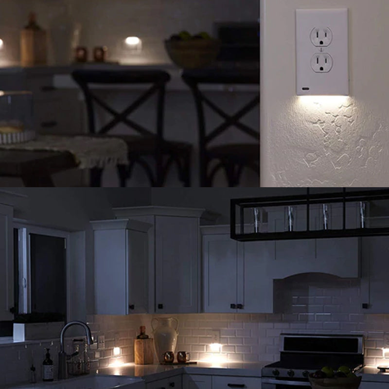 Skanto | Outlet veggplate med LED nattlys