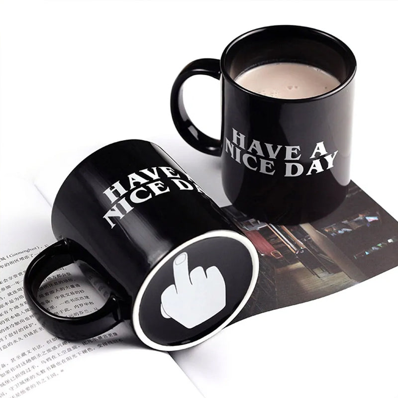 Ha en fin dag kaffekopp midtfinger morsom kopp nyhetsgave | Skanto