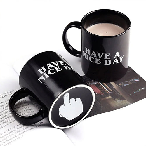 Ha en fin dag kaffekopp midtfinger morsom kopp nyhetsgave | Skanto