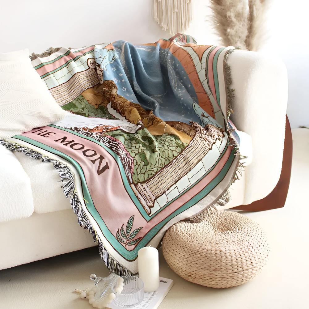 Skanto | Moon Tarot Tapestry Blanket