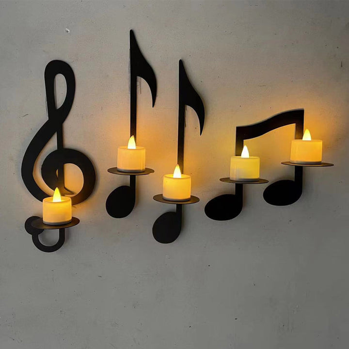 Svart Musikknot Vegglampe Skanto