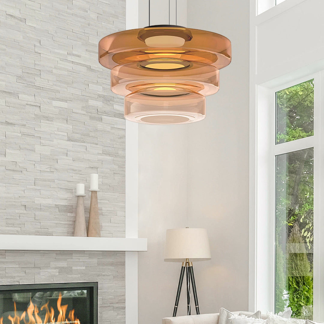 Skanto | Modern Glass Pendant Lamp in Bauhaus Style - AuroraSphere