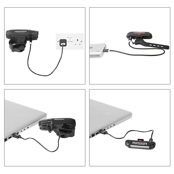 Oppladbart USB sykkellys | Skanto