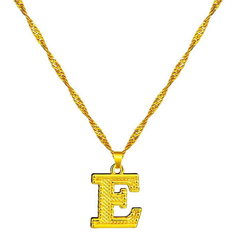 Skanto | 18K gullbelagt initial bokstav halskjede