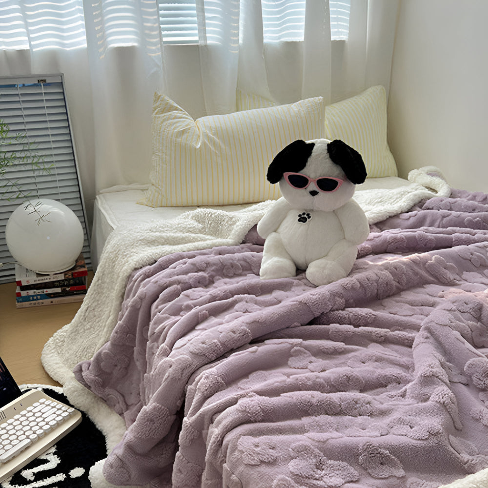 Norvo | Lunavie Kosepledd | Sky Myk Sherpa Fleece | For Årsrunde Komfort | Stilrent Design