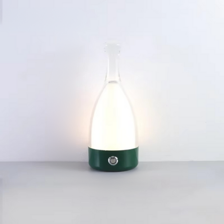 Skanto | Vinflaske Skrivebord Lampe med Bluetooth Høyttaler – Oppladbar Moderne Kveldsbelysning