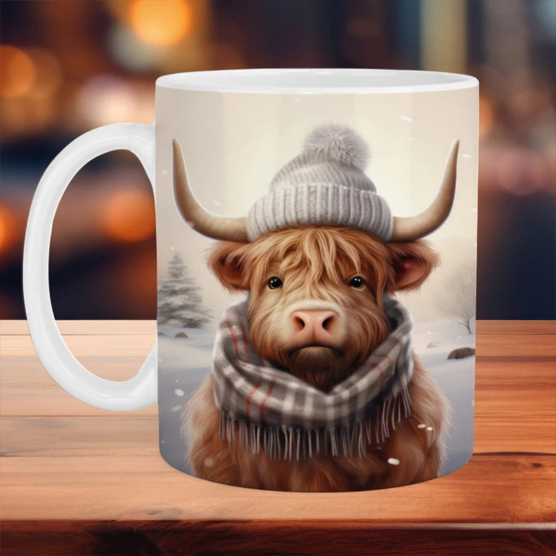 Highland Cow Keramisk Kaffe Mugge | Skanto