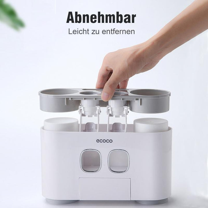 Automatisk tannbørsteholder og tannkremdispenser sett | Skanto