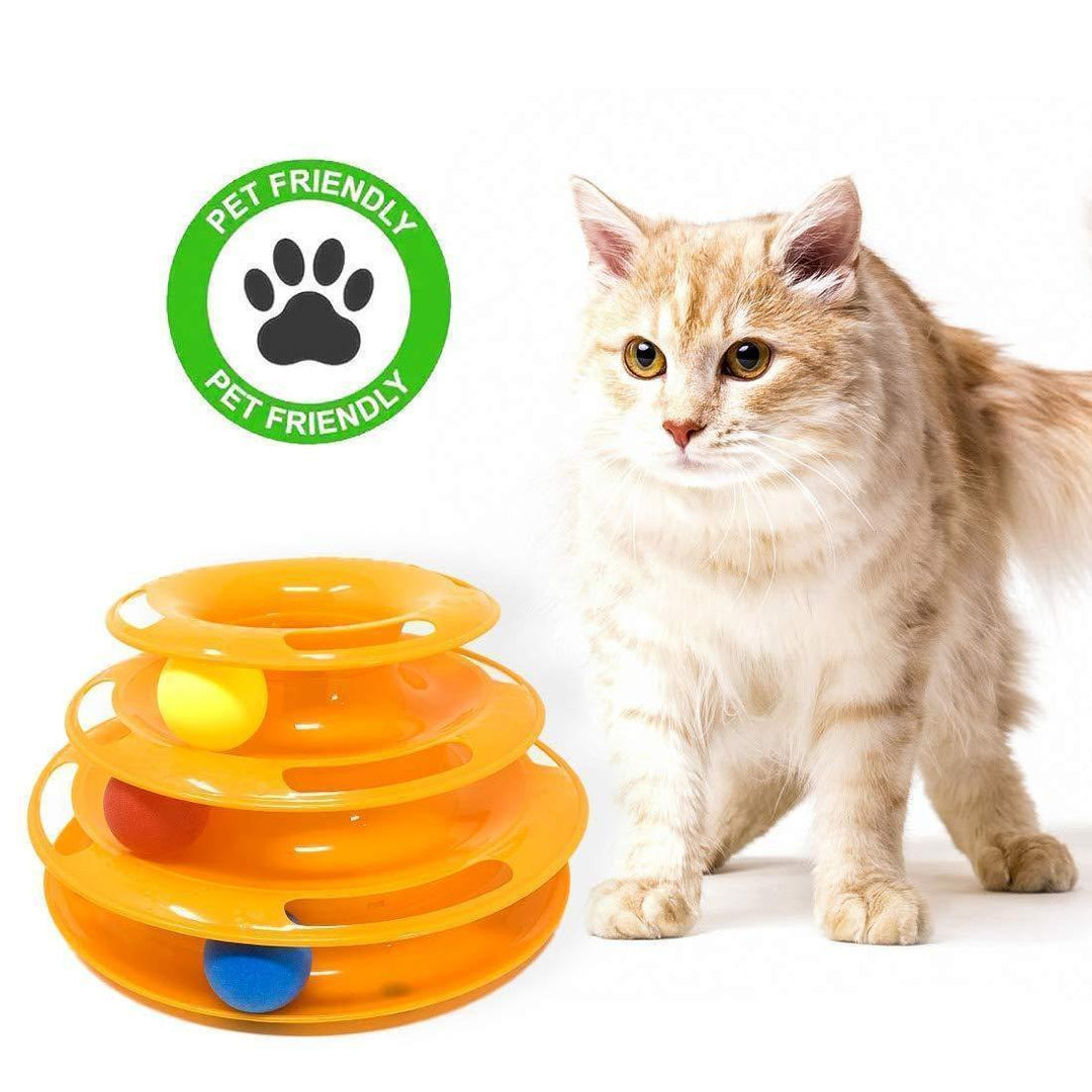 Tre-lags fargerik katt spor tårn leke | Skanto