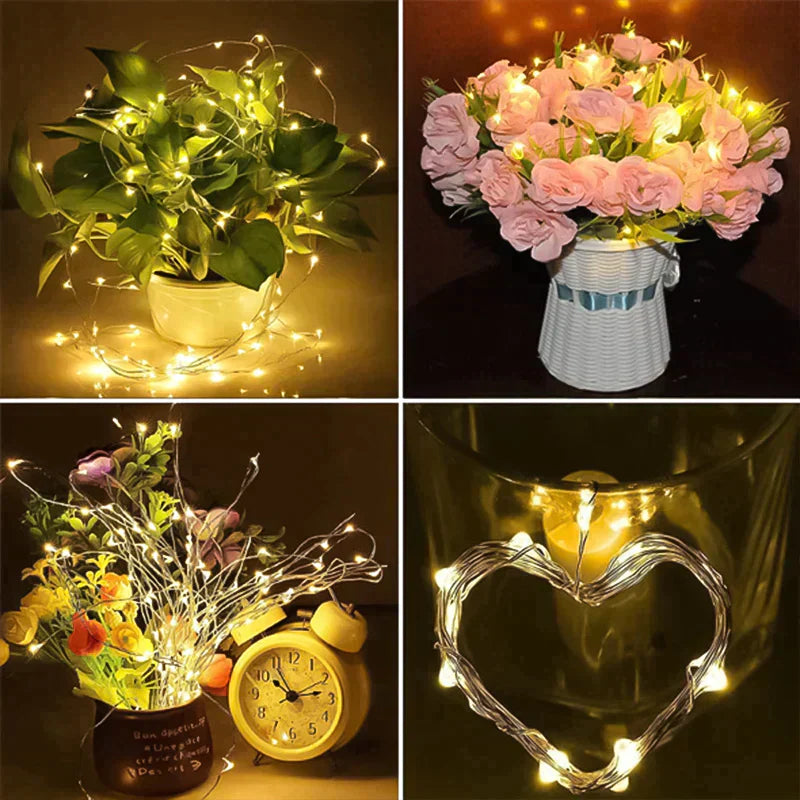 LED Vinflaske Lys Kork Natt Lys DIY Dekor Løft - Stykke | Skanto