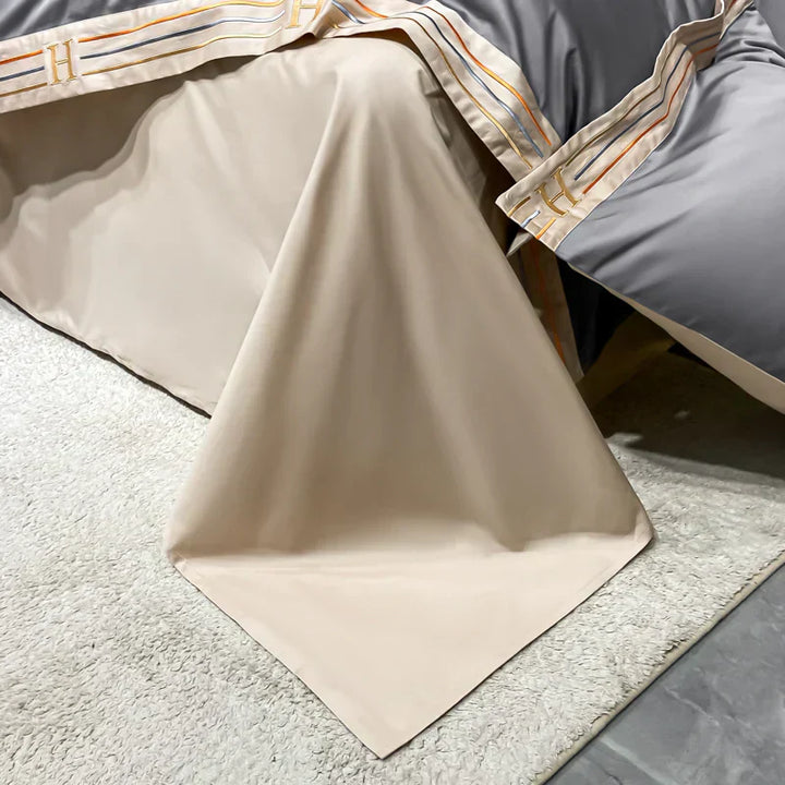 Skanto | Luksus Satin Kattong Dynetrekk Sett for Soverom