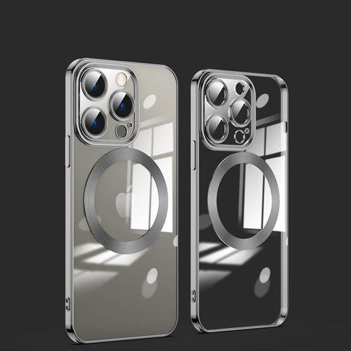 Skanto | Elektropolerings trådløs magnetisk ladende alt-i-ett linseetui for iPhone