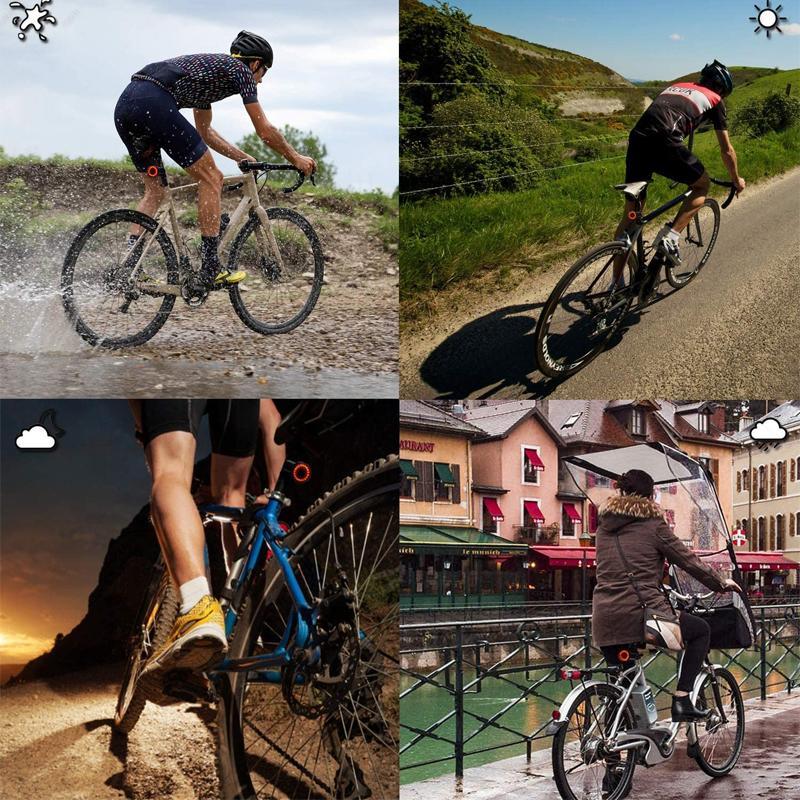 Skanto | VeloSafe Slim – USB-oppladbart intelligent sykkel baklys med bremsesensor