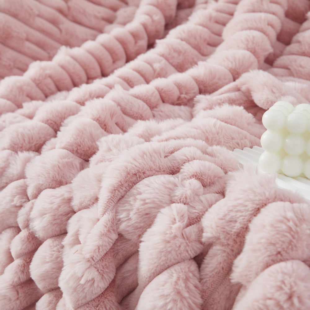 Skanto | Plush myk falsk kanin teppe