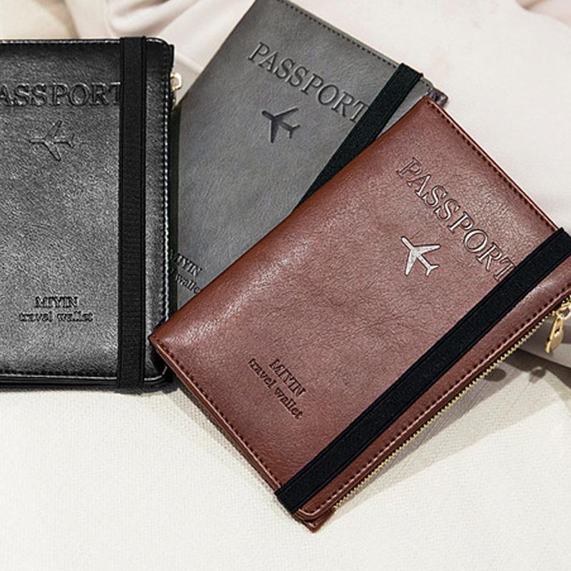 Men's Leather Passport Wallet with RFID Blocking | Skanto
