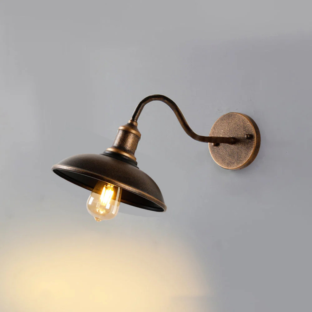 Skanto | Antikk Messing IP65 Vanntett Utendørs Vegglampe