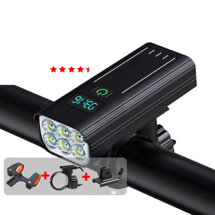 Skanto | 5000 lumen USB oppladbart sykkellys med fester