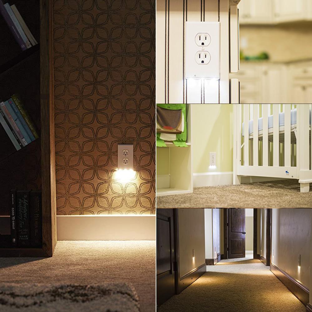 Skanto | Outlet veggplate med LED nattlys