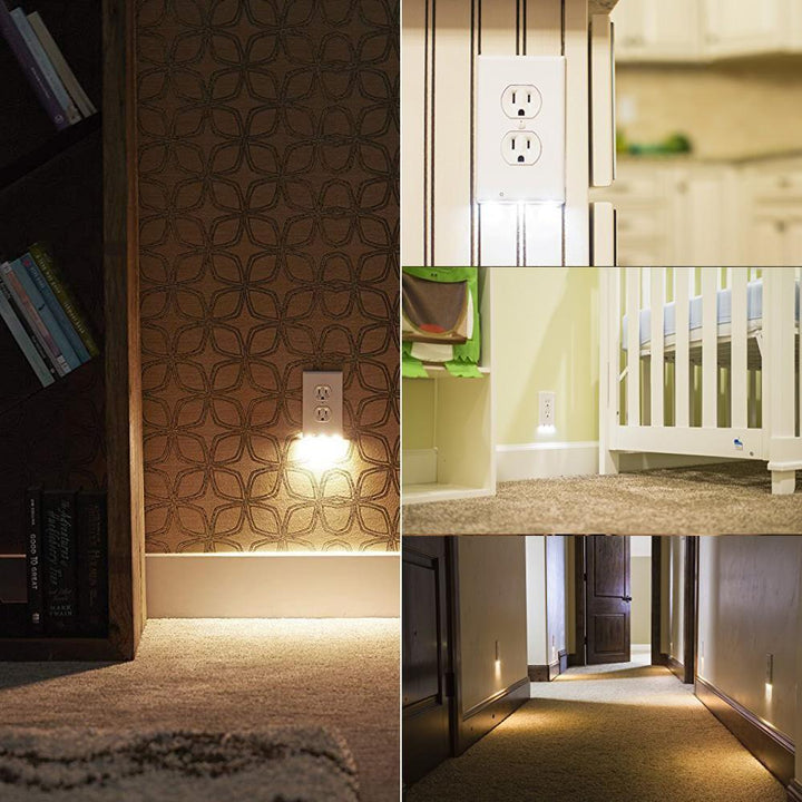 Skanto | Outlet veggplate med LED nattlys