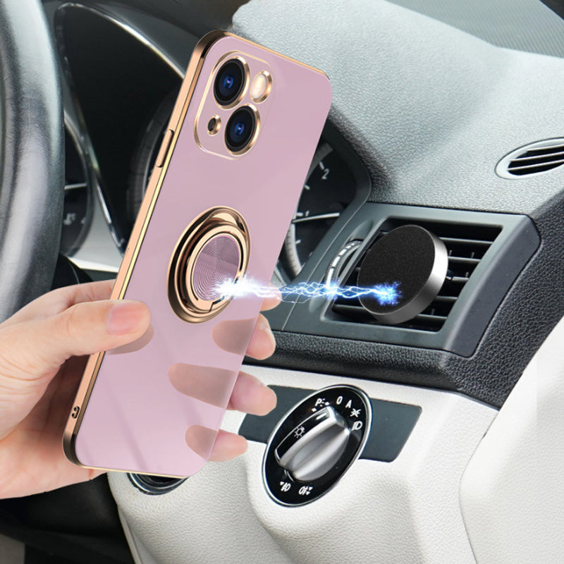 Plateret iPhone-deksel med ring | Skanto